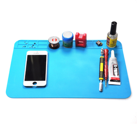 1pc Insulation Pad Heat-Resistant Silicon Soldering Mat Work Pad Desk Platform Solder Rework Repair Tool Station 300*200mm ► Photo 1/6