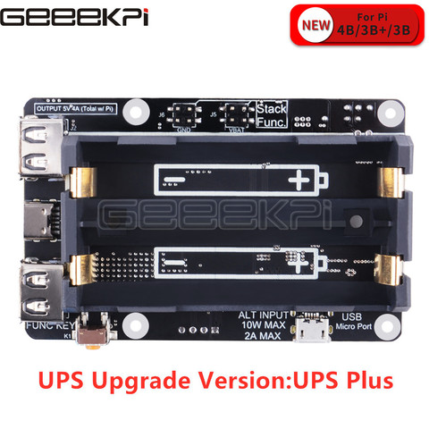 GeeekPi UPS V5 UPS Plus With RTC Power Supply Device for Raspberry Pi 4 B / 3B+ / 3B ► Photo 1/6