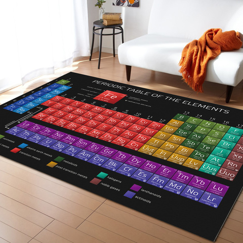 Periodic Table Of Elements Chemistry Carpets for Living Room Bedroom Area Rug Kids Room Play Mat 3D Printed Home Large Carpet ► Photo 1/1