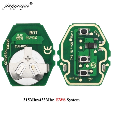 jingyuqin 3 Button Remote Car Key Control Circuit Board For BMW EWS X3 X5 Z3 Z4 1/3/5/7 1 3 5 7 X3 X5 Z3 Series EWS System ► Photo 1/1
