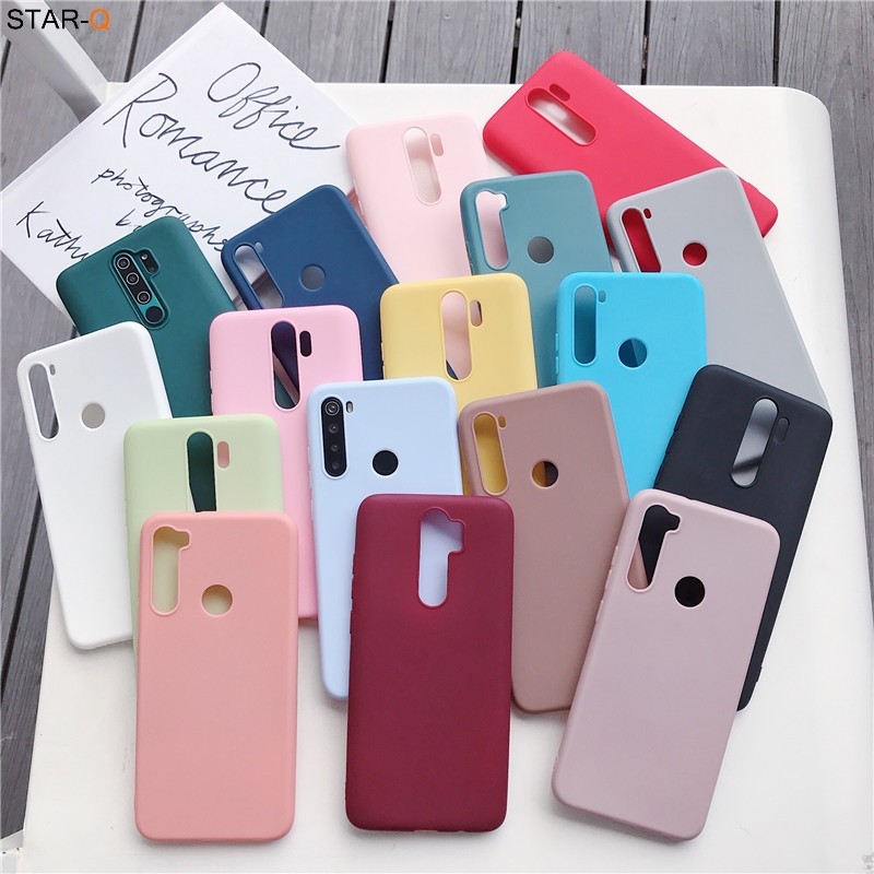 candy colors silicone case for xiaomi redmi note pro 8t 7a 8a