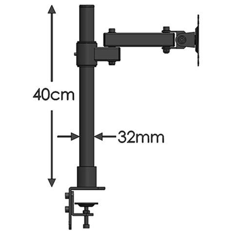 DL-T801 T800 VESA 75X75 100X100 12kg monitor desk stand desktop holder LCD tv support 360 degree rotating tv stand movable arm ► Photo 1/2