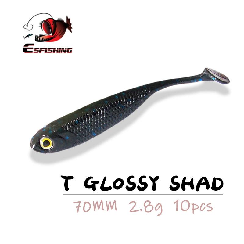 ESFISHING Fishing Bait Carp Lure T Glossy Shad 70m 10pcs 3D Eye Shine Bass Peche Carp Fishing Jerkbait ► Photo 1/5