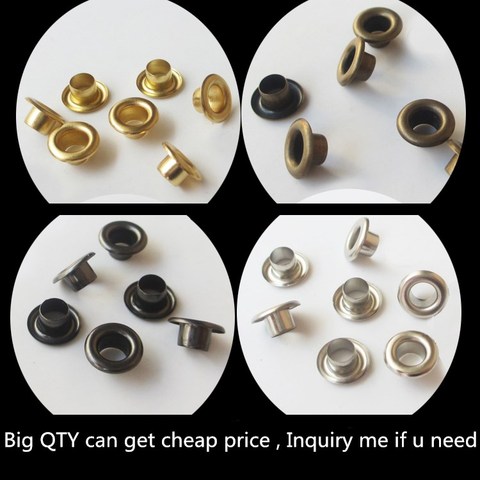 1000set 3mm 4mm 5mm Brass Mini Metal Eyelets Grommets Leather Craft DIY Doll Belt gromment Shoes Sewing Accessories ► Photo 1/1