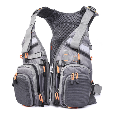 Mesh Fly Fishing Vest Multifunction Breathable Backpack Fishing Vest Fast Drying Lure Reel Fishing Gear Vests ► Photo 1/6