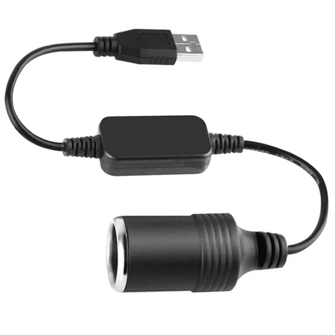 1pc 5V 2A USB To 12V Cigarette Lighter Socket USB Male to Female Cigarette Lighter Adapter Converter Car Electronics Accessories ► Photo 1/5