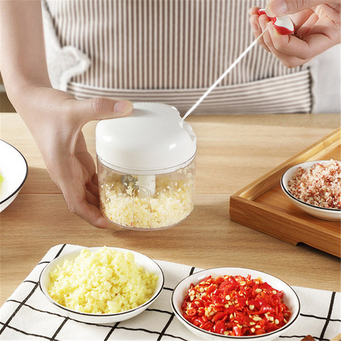 Mini Garlic Slicer Household Mincing Machine Minced Hand Pull Grinder Grill Vegetable Meat Kitchen Multi Chopper Shredder Gadget ► Photo 1/6