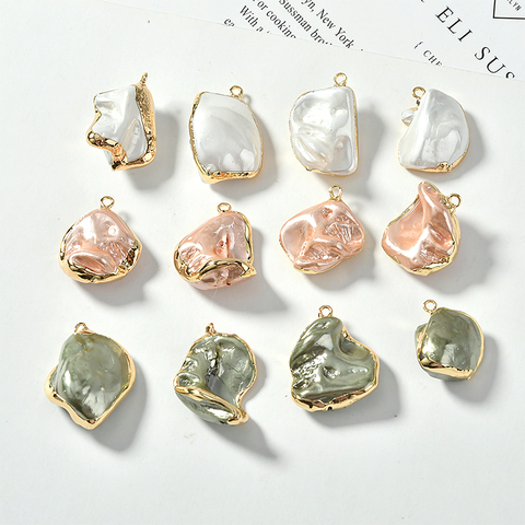 Irregular shaped baroque retro color pearl bag Phnom Penh pendant DIY earrings jewelry accessories materials ► Photo 1/6