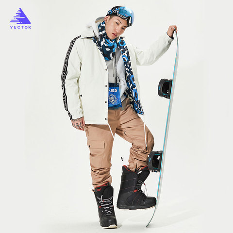 VECTOR Brand Men Women Ski Suit Pants Jacket Reversible Jacket Winter Warm Windproof Waterproof Outdoor Sports Snowboard Skiing ► Photo 1/5