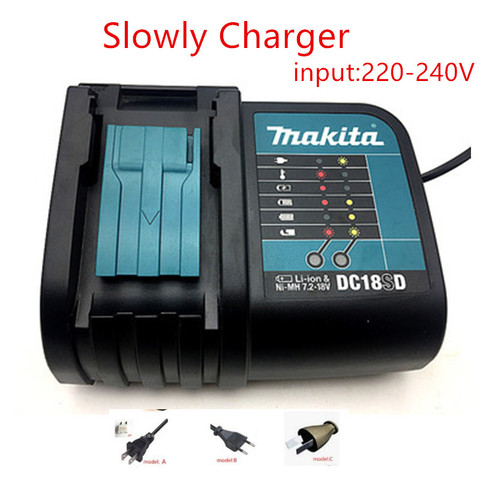 MAKITA DC18SD Charger 14.4-18V  BL1830B BL1840B BL1850B  BL1860B   replace for DC18RC ► Photo 1/4