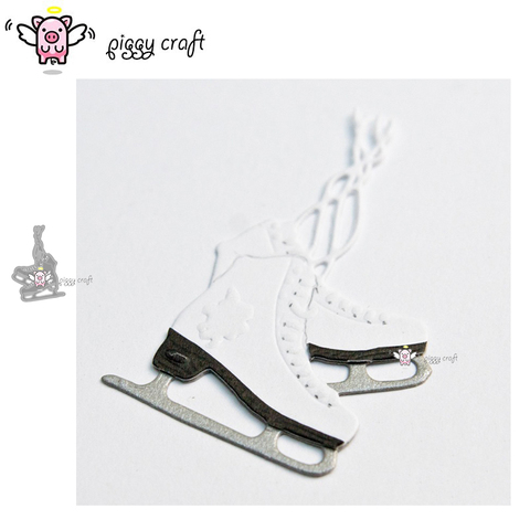 Piggy Craft metal cutting dies cut die mold Ice skating shoes Scrapbook paper craft knife mould blade punch stencils dies ► Photo 1/1