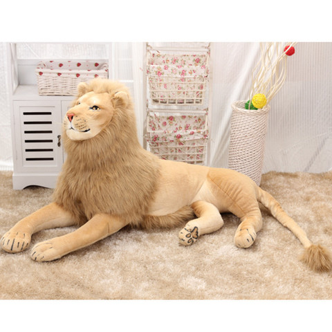 Big Size 80cm/110cm/120cm Real Life Lion Leopard Stuffed Plush Toys Simulation Artificial Animal Doll Home Decor Accessories ► Photo 1/6
