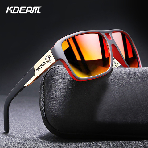 KDEAM  Classic Fashion Men Polarized Sunglasses PC+Metal Frame Strengthen TAC Mirror Anti-Glare Driving Sun Glasses UV400 K3 ► Photo 1/6