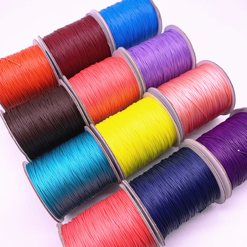 Polyester Jewelry Making String  Waxed Polyester Thread Crafts - 0.8mm 45m  Waxed - Aliexpress