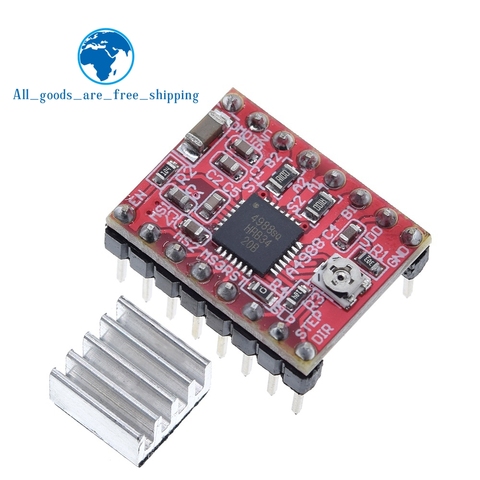 TZT CNC 3D Printer Parts Accessory Reprap pololu A4988 Stepper Motor Driver Module with Heatsink for ramps 1.4  for arduino ► Photo 1/6