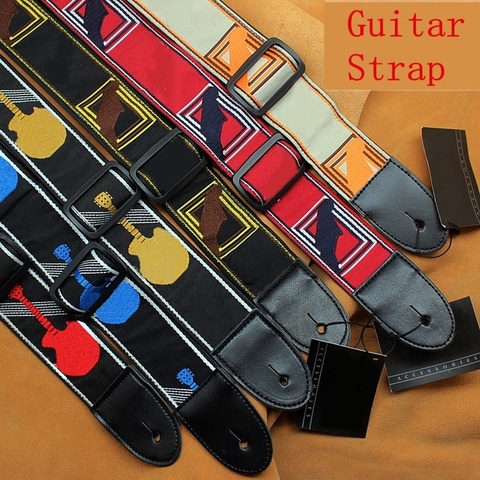 High-grade Cotton Embroidered Folk Guitar Electric Guitar Strap Musical Instruments ► Photo 1/6