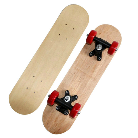 43cm four-wheel skateboard Maple double rocker DIY hand-painted children's blank board decorative ► Photo 1/3
