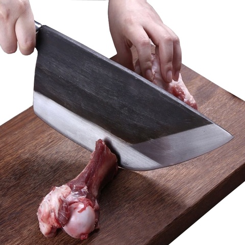 Handmade Forged Santoku Knife Forging Clamp Steel Chinese Chopping Butcher Knife Meat Cleaver Kitchen Knife Chef Knives ► Photo 1/6