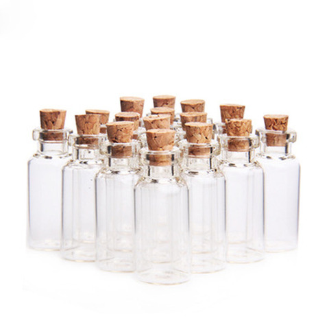 10Pcs 1ml/3ml/20ml Christmas Wish Bottles Small Empty Clear Cork Glass Bottles Vials For Holiday Wedding home Decoration Gifts ► Photo 1/6