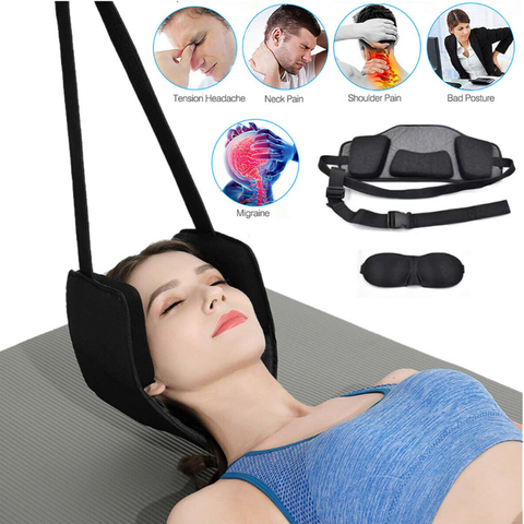 Neck Head Hammock for Neck Pain Relief,  Cervical Traction DeviceNeck Stretcher and hammock stand with Durable Elastic Safety ► Photo 1/6