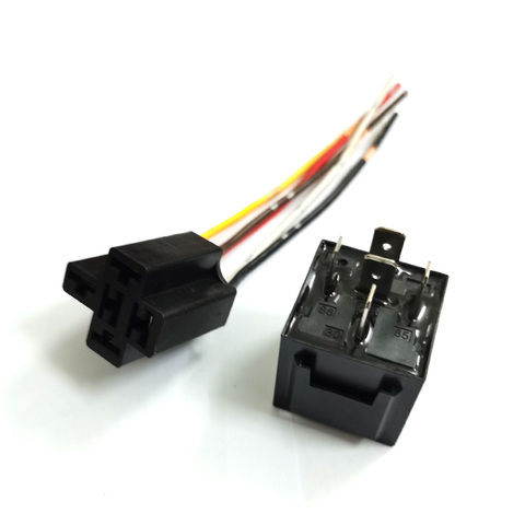 DC 12V 80A Car SPDT 4Pins 5Pins Sealed Relay 12 Volt Nylon Relay  Wiring Harness Socket Plug Adapters ► Photo 1/6