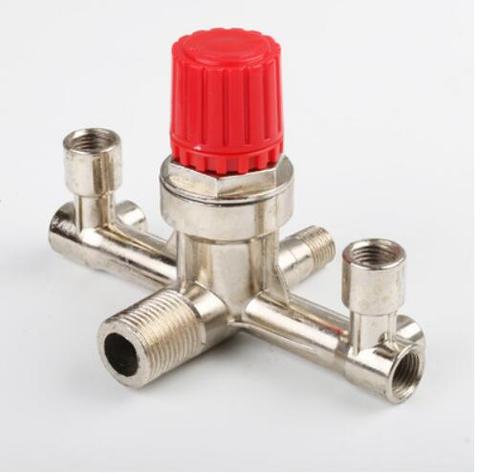 Double Outlet Tube Alloy Air Compressor Switch Pressure Regulator Valve Fitting Part Accessories ► Photo 1/2