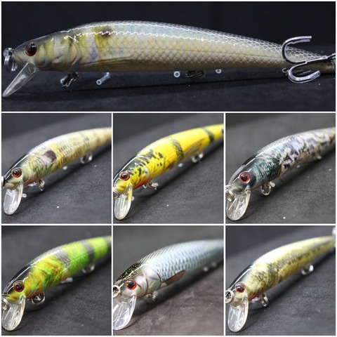 wLure 12cm 19g Lifelike 48 Colors Minnow Hard Bait Fresh Water Black Nickle Quality Hooks Jerkbait Fishing Lure HM509 ► Photo 1/6