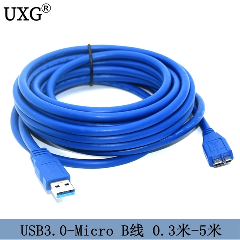 USB 3.0 A Male AM to Micro B USB 3.0 Micro B Male USB3.0 Cable 0.3m 0.6m 1m 1.5m 3m 5m 1ft 2ft 3ft 5ft 6ft 10ft 1 3 5 Meter ► Photo 1/2