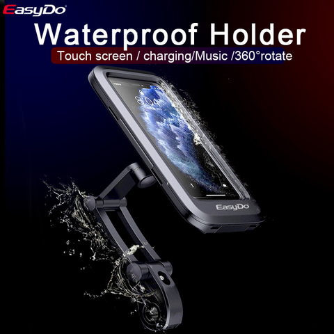 EasyDo Waterproof Bike Mobile Phone Holder Adjustable Bicycle Phone Amount Magnetic Phone Stand Motorcycle Cycling Accessor ► Photo 1/6