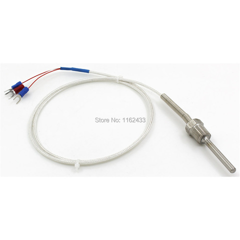 FTARP09 PT100 type 1m PTFE cable 50mm probe head RTD temperature sensor 1/4 3/8 1/2 inch M6 M8 M12 M16 M20 M27 thread ► Photo 1/6