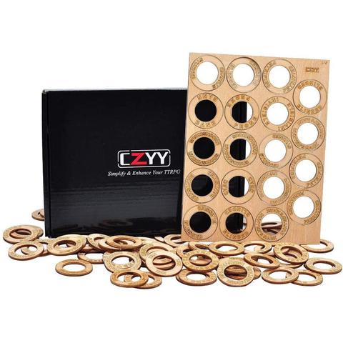 D&D Condition Rings 106 PCS Wooden Status Effect Markers in 29 Conditions Great DM Tool for Dungeons & Dragons ► Photo 1/6