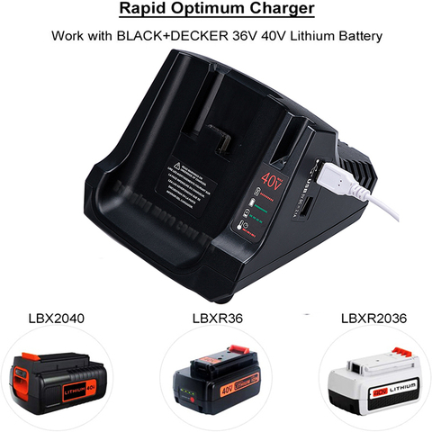Suitable for Black & Decker lithium battery charger LCS36 LCS40 black and Decker  36V 40V with dual USB hight quality - Price history & Review, AliExpress  Seller - Shop4989054 Store