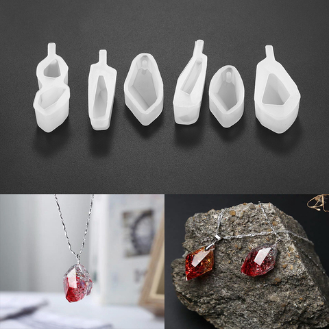 1pcs Crystal Stone Gem Silicone Molds Earrings Necklace Pendant Epoxy Resin Mould For Diy Jewelry Making Findings Tools Supplies ► Photo 1/6