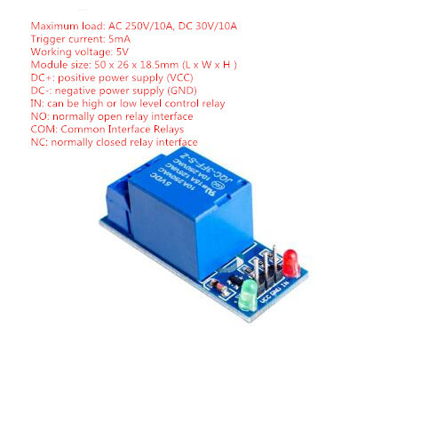 1PCS 5V 1 One Channel Relay Module Low Level for SCM Household Appliance Control for arduino DIY Kit ► Photo 1/3