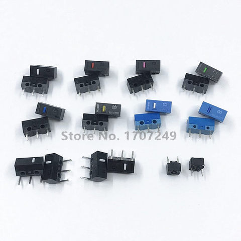 10Pcs/lot original HUANO mouse micro switch Blue shell white dot powder blue dot yellow dot green dot white point mouse switch ► Photo 1/6