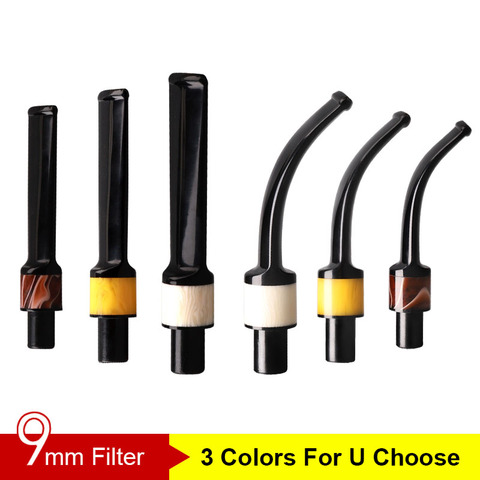 RU-Acrylic 9mm Filter Mouthpieces Pipe Stems Tobacco Pipe Stem for Smoking Tool Accessories Bent DIY Holder be0169-175 ► Photo 1/6