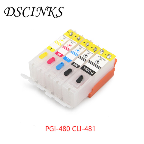 PGI-480 CLI-481 Refillable Ink Cartridge for Canon Pixma TS6140 TR7540 TR8540 TS704 TS6340 TS8140 TS9140 TS8340 5color or 6color ► Photo 1/5