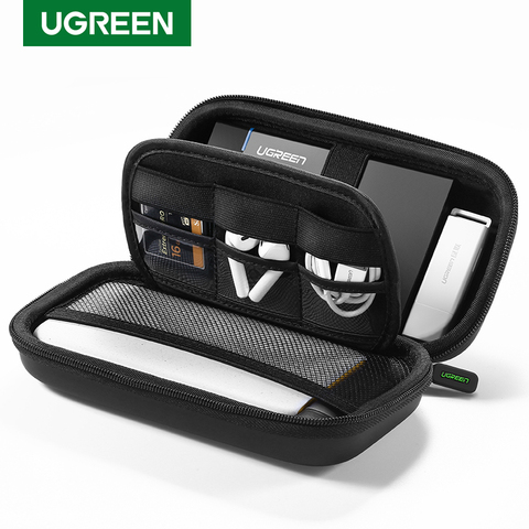 Ugreen 2.5 Hard Disk Case Power Bank Box For U Disk Hard Drive Disk USB Cable External Storage Earphone Carrying SSD HDD Case ► Photo 1/6