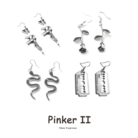 25 Style Earrings for Women Girls Drop Dangle Snake Rose Blade Gun Teens Charm Gift Accessories Party Jewelry Simple ► Photo 1/6