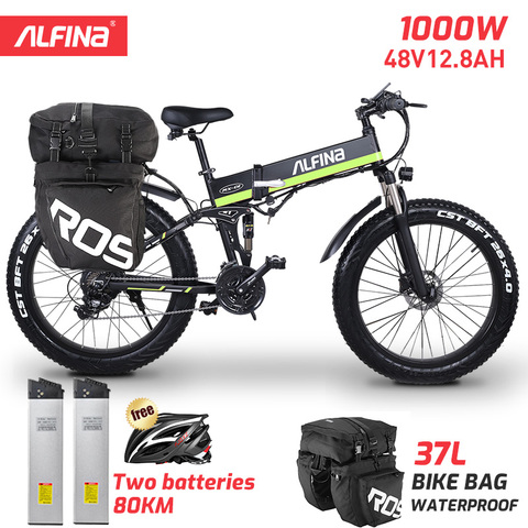 ALFINA 2022 NEW electric bike 1000W New Super Neve Snow bike Electric Bike Ebike 48 V electric bicycle Increase tires ► Photo 1/6