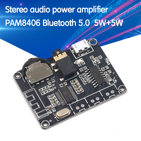 5W+5W PAM8406 Bluetooth 5.0 DC3.7-5V stereo audio power amplifier module XY-P5W for Arduino diy kit ► Photo 1/6