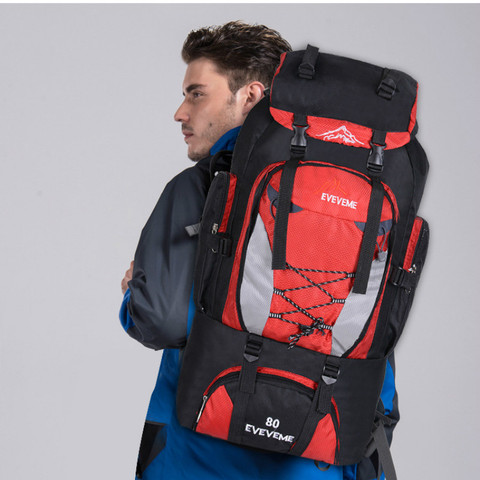 2022 Backpacks 80L Camping Hiking Backpack Bag Outdoor Sports Bags Travel Waterproof Shoulder Men Climbing Fishing Rucksack ► Photo 1/6
