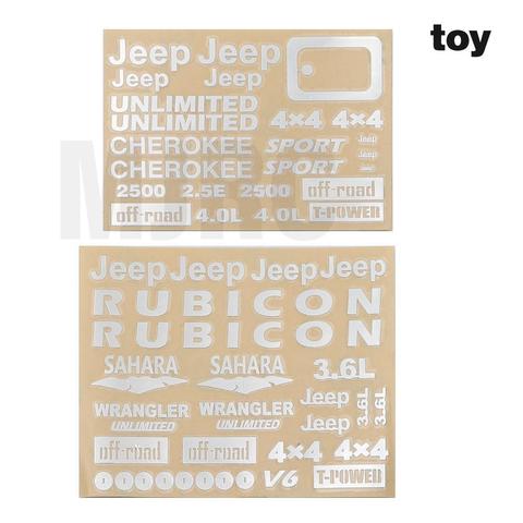 wrangler Jeep stickers for Traxxas trx4 Defender Bronco Ranger AXIAL SCX10 D90 D110 TAMIYA CC01 Hliux TOYOTA LC70 LC80 FJ40 ► Photo 1/4