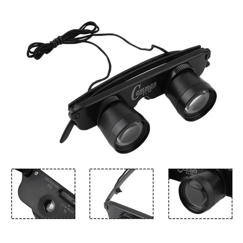 3x28 Magnifier Glasses Style Outdoor Fishing Optics Binoculars Telescope ► Photo 1/6