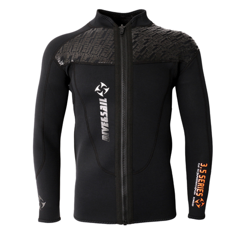 Adult's 3mm Wetsuit Jacket Long Sleeve Neoprene Surfing Swimming Top Rash Guard for Men Various Sizes ► Photo 1/6