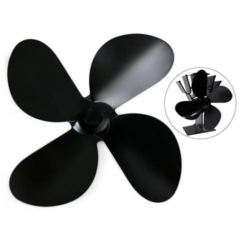 NewLarge Airflow 4-Blade Heat Powered Stove Fan Blades Heat Distribution Stove Fans Blades Gas Wood Log Burners Fireplace Parts ► Photo 1/6