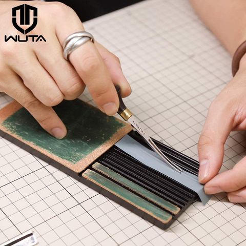 WUTA Multifunctional Leather Edge Beveler Sharpener Sharpening Strop Tool Polish Grind Knife Wide Shovel Cutting Edge Skiving ► Photo 1/6