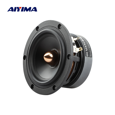 AIYIMA 1Pcs 4 Inch Midrange Bass Speaker 4 8 Ohm 50W Home Theater Woofer Loudspeaker Aluminum Bullet Hifi Mid-woofer Speaker ► Photo 1/6