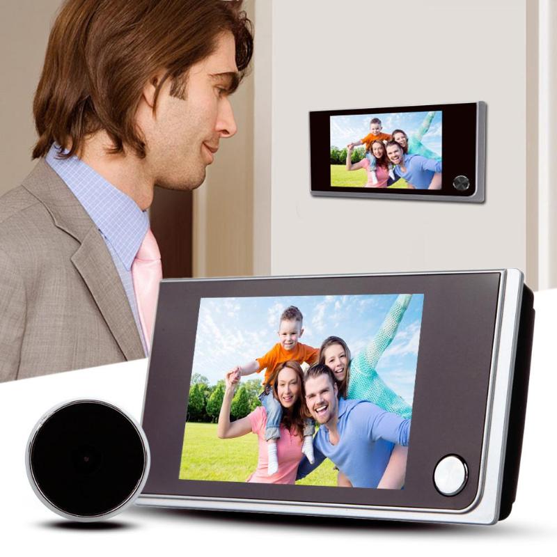 3.5" Digital Peephole Visual Doorbell Night Vision Door Viewer Ring Camera Video 