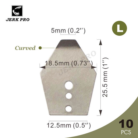 JERK PRO 10PCS Size L Stainless Steel Hot Chatter Blades Make Swim Jig Dancer Fishing Lures Components Tackle Craft Accessories ► Photo 1/6